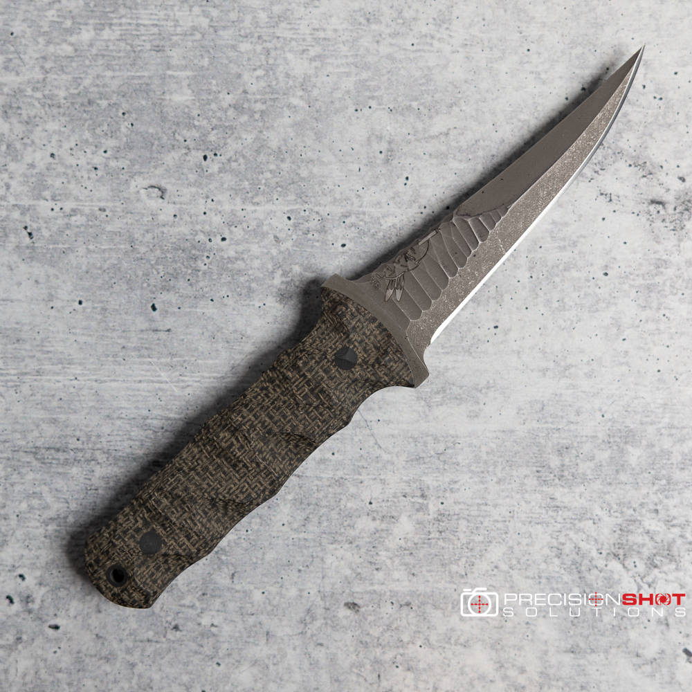 Half Face Blades Combat Fillet Black Micarta