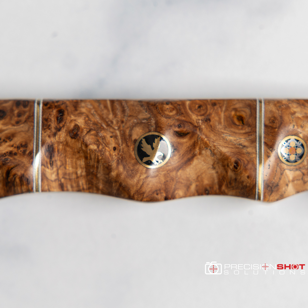 Half Face Blades Red Cloud, Black Ash Burl, Eagle Mosaic Pin - Image 4