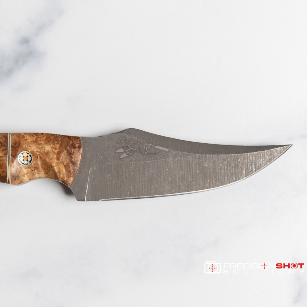 Half Face Blades Red Cloud, Black Ash Burl, Eagle Mosaic Pin - Image 5