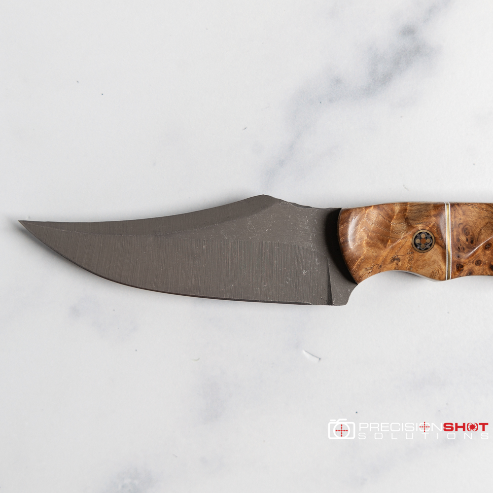Half Face Blades Red Cloud, Black Ash Burl, Eagle Mosaic Pin - Image 7