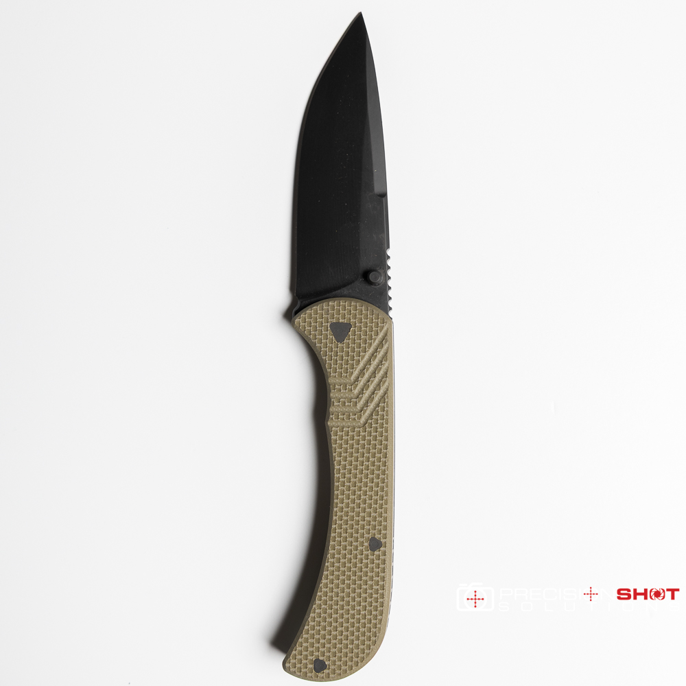 Half Face Blades Cav Folder, OD Green G10 - Image 4