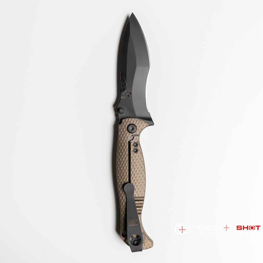 Half Face Blades Extremis Folder, Anodized Bronze Titanium Scales - Image 4