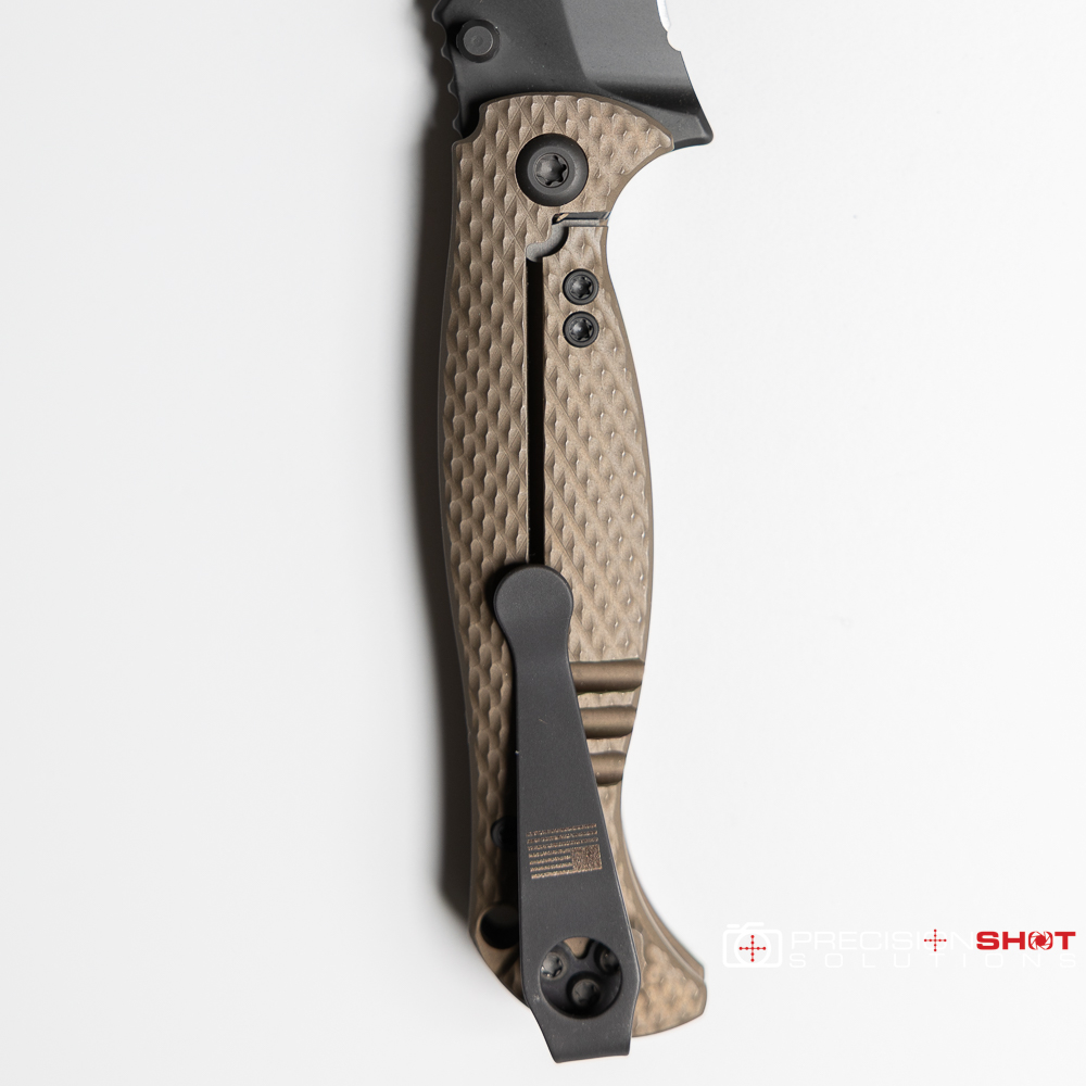 Half Face Blades Extremis Folder, Anodized Bronze Titanium Scales - Image 6