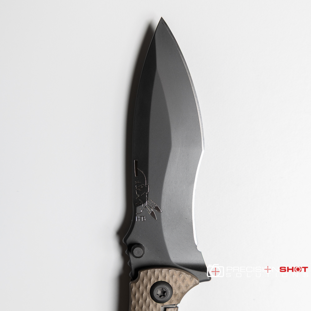 Half Face Blades Extremis Folder, Anodized Bronze Titanium Scales - Image 7