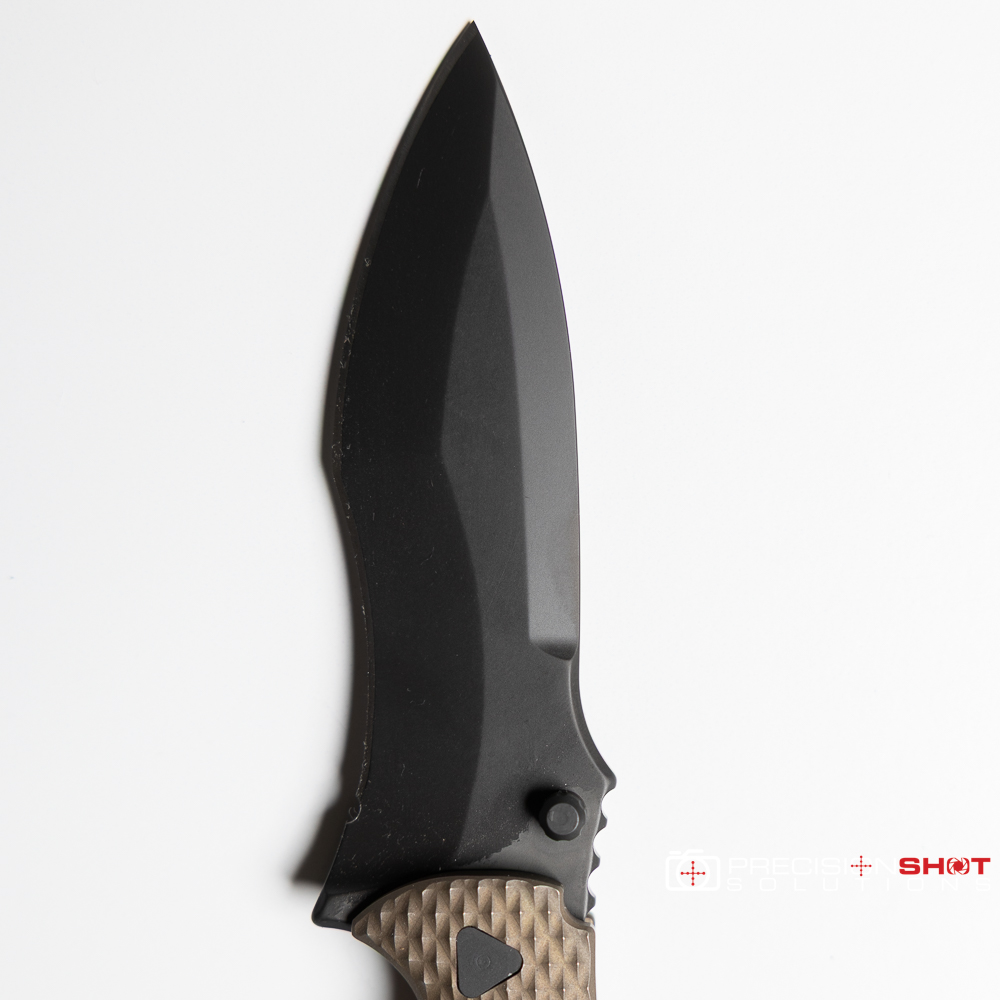 Half Face Blades Extremis Folder, Anodized Bronze Titanium Scales - Image 9