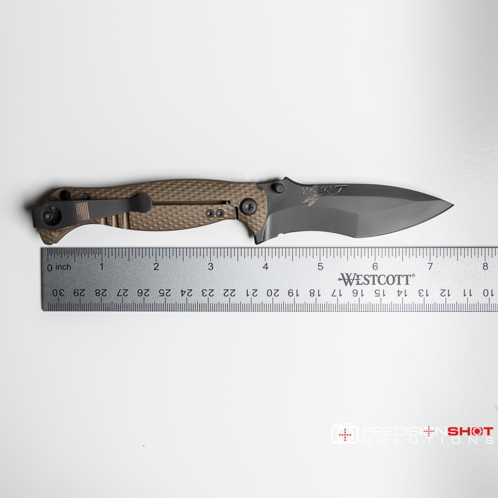 Half Face Blades Extremis Folder, Anodized Bronze Titanium Scales - Image 10