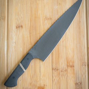 Half Face Blades Chef Knife Black micarta