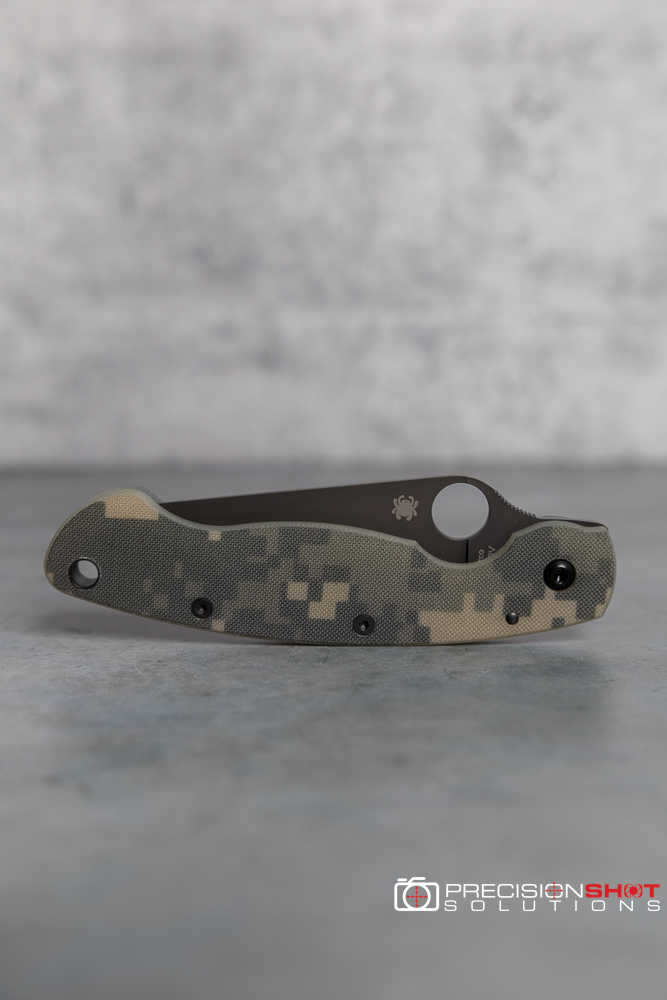 Spyderco Military C36GPCMOBK, Camo G10, Black Plain Edge - Image 6