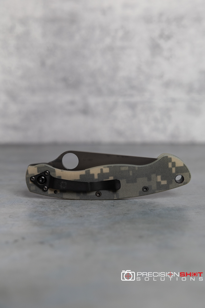 Spyderco Military C36GPCMOBK, Camo G10, Black Plain Edge - Image 7