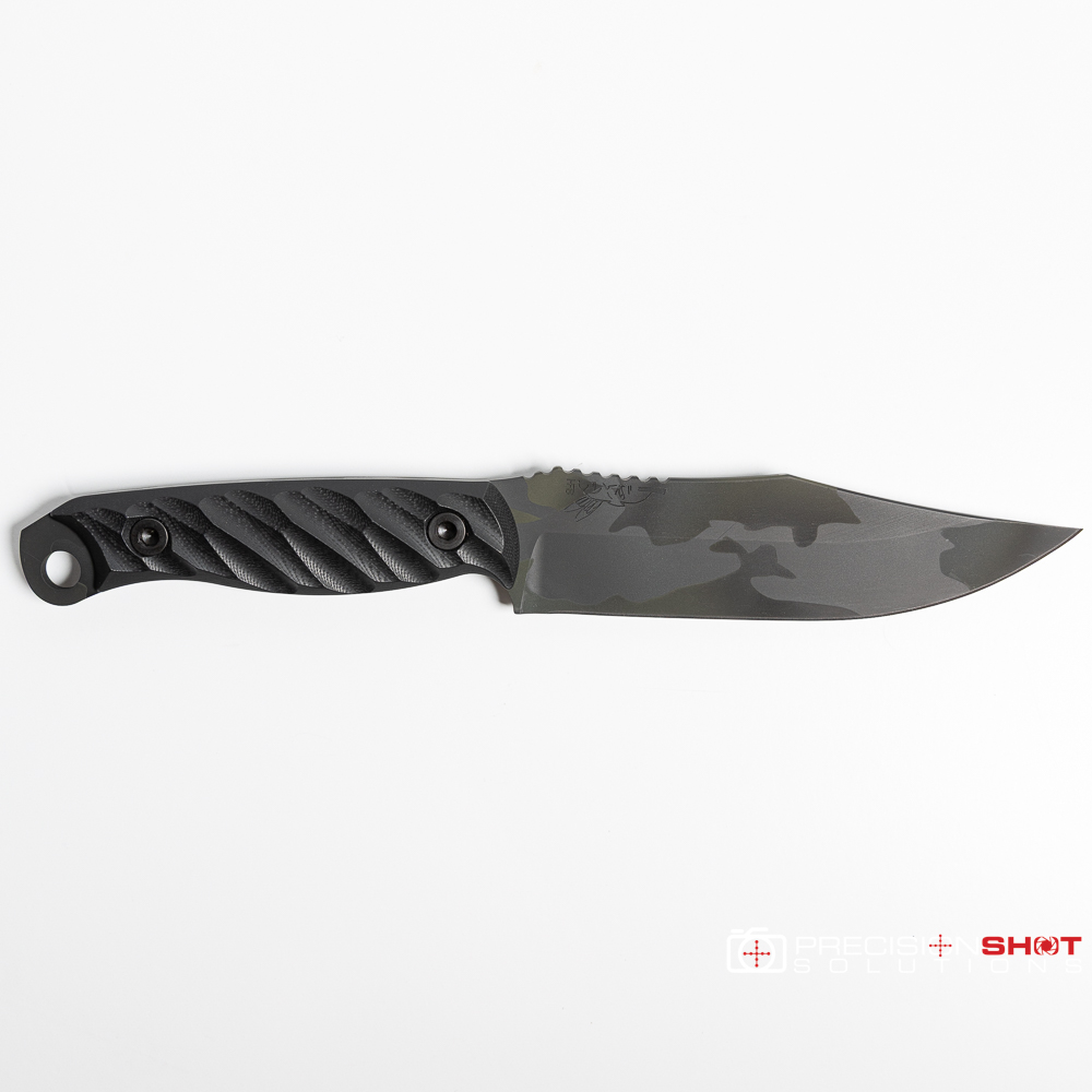 Half Face Blades Crow Scout, Black G10, Black Multicam Cerakote - Image 4