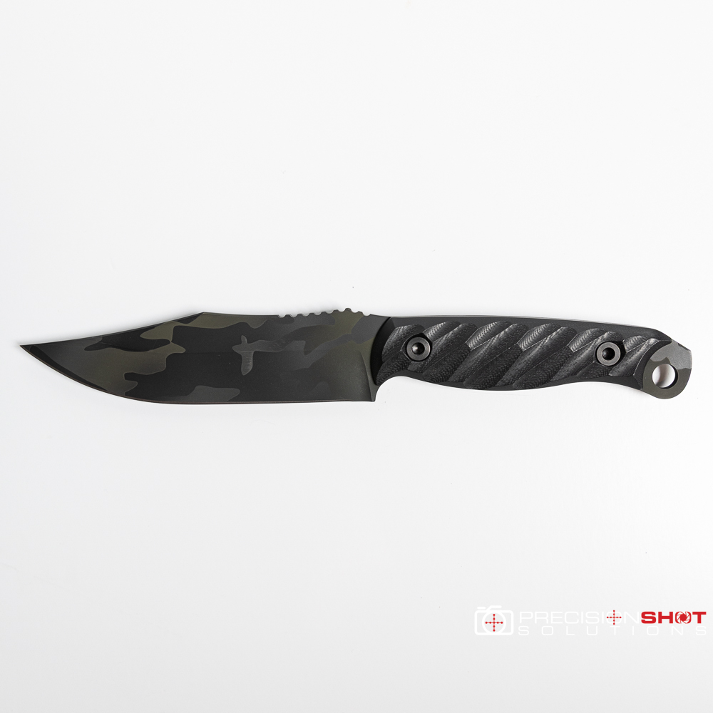 Half Face Blades Crow Scout, Black G10, Black Multicam Cerakote - Image 5
