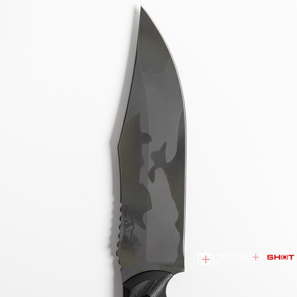 Half Face Blades Crow Scout, Black G10, Black Multicam Cerakote - Image 7