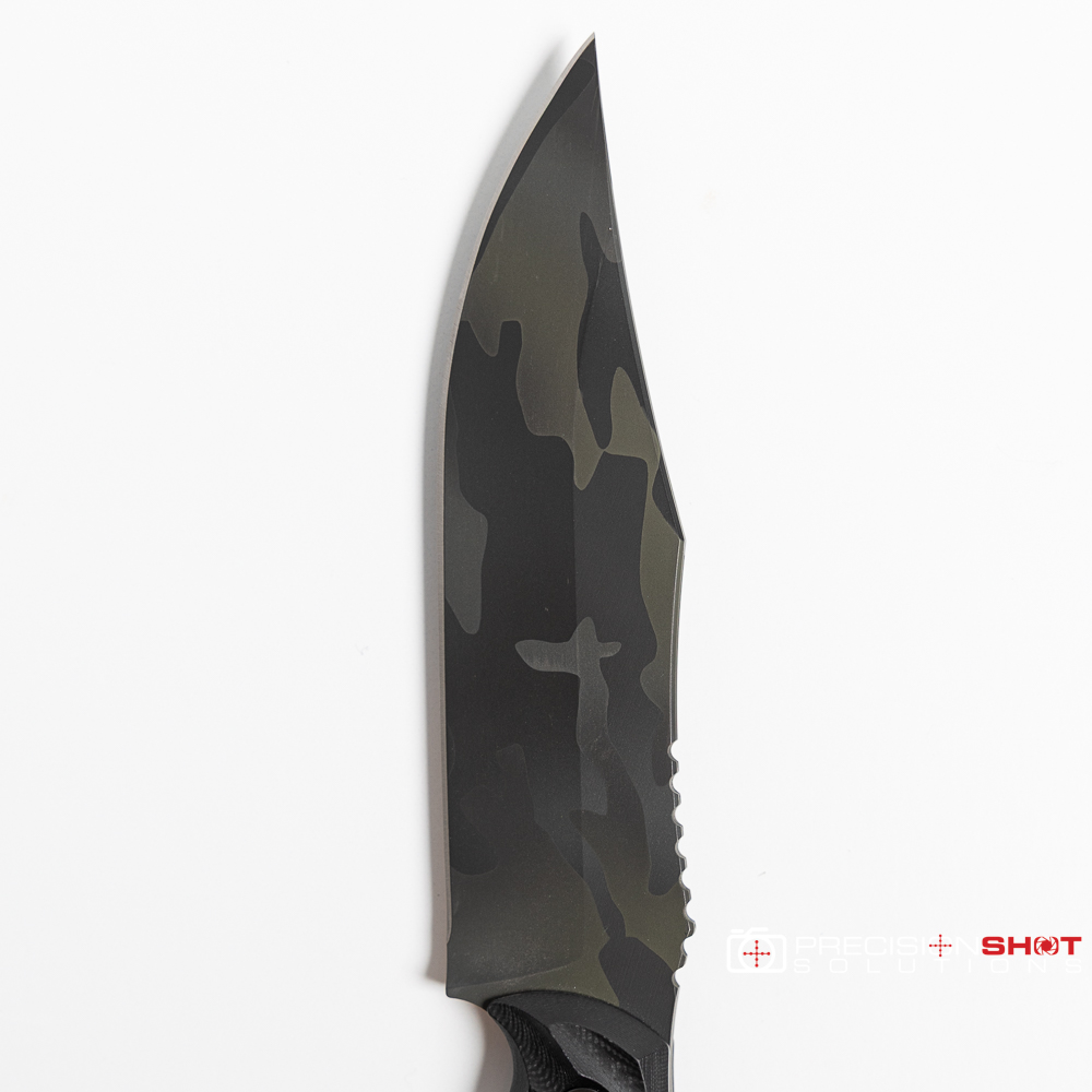 Half Face Blades Crow Scout, Black G10, Black Multicam Cerakote - Image 9