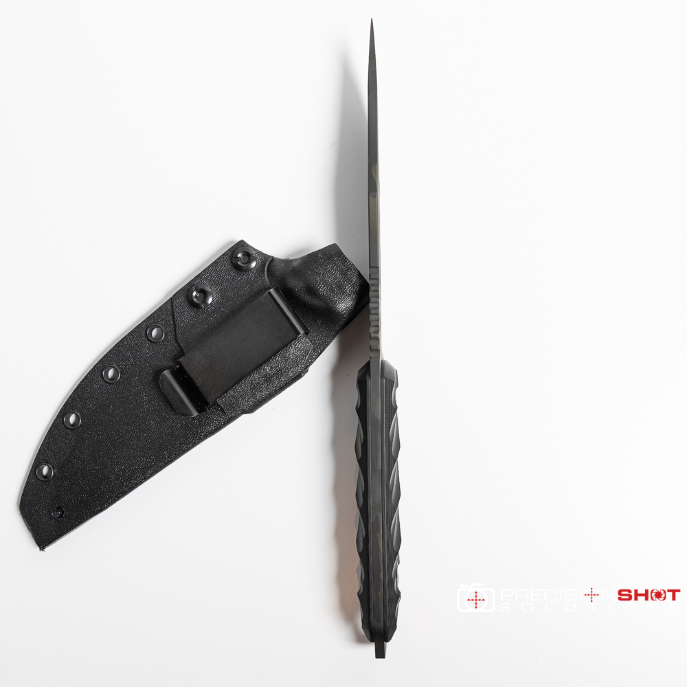 Half Face Blades Crow Scout, Black G10, Black Multicam Cerakote - Image 10