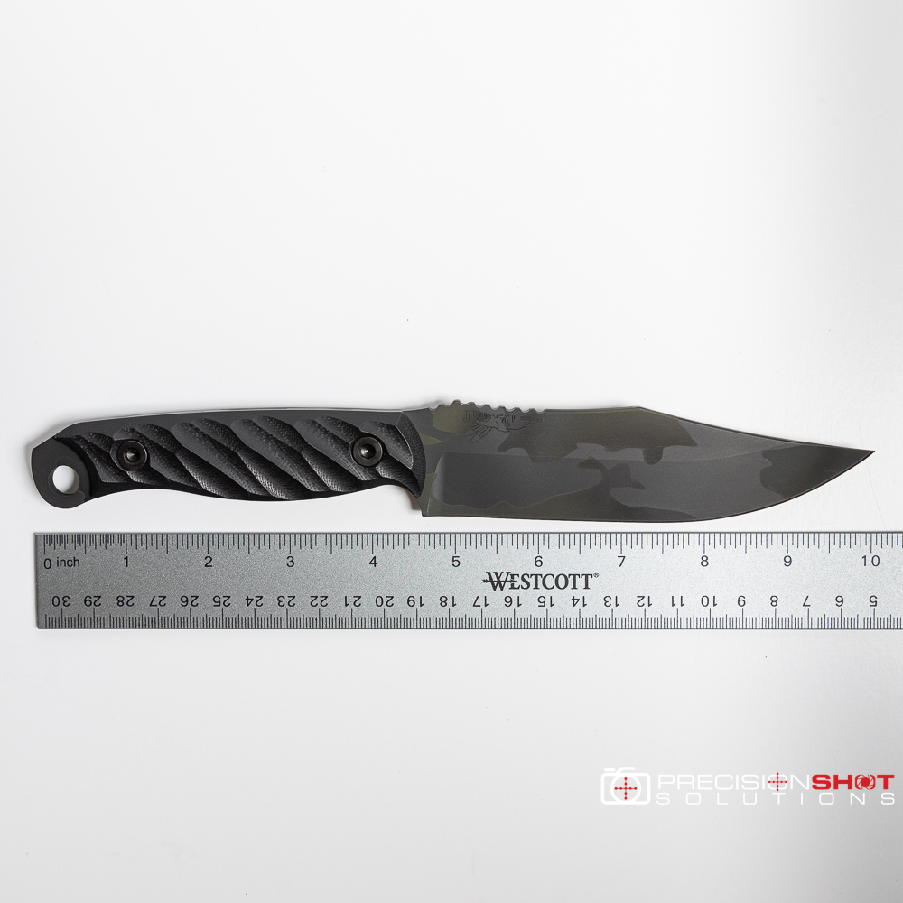 Half Face Blades Crow Scout, Black G10, Black Multicam Cerakote - Image 11