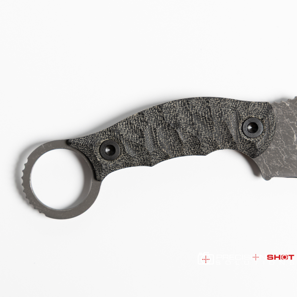Half Face Blades Karambito, Black canvas micarta/Allen bolts - Image 6