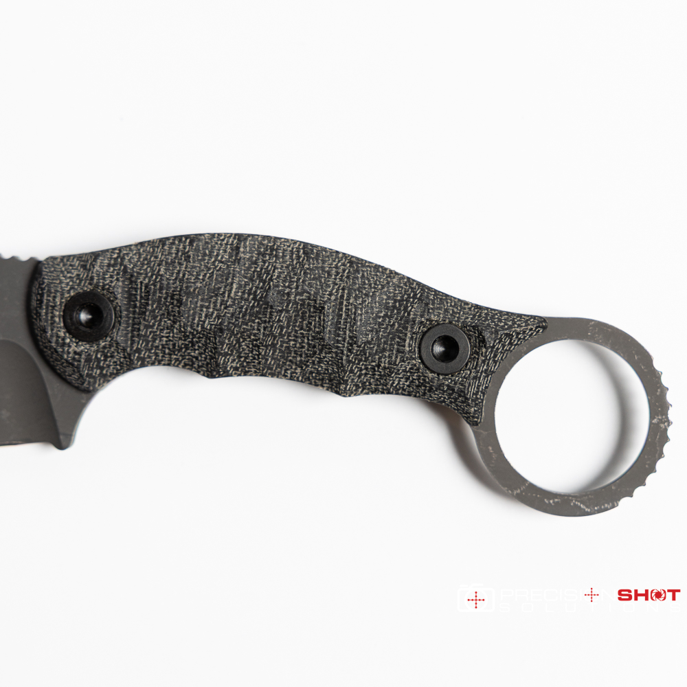 Half Face Blades Karambito, Black canvas micarta/Allen bolts - Image 8