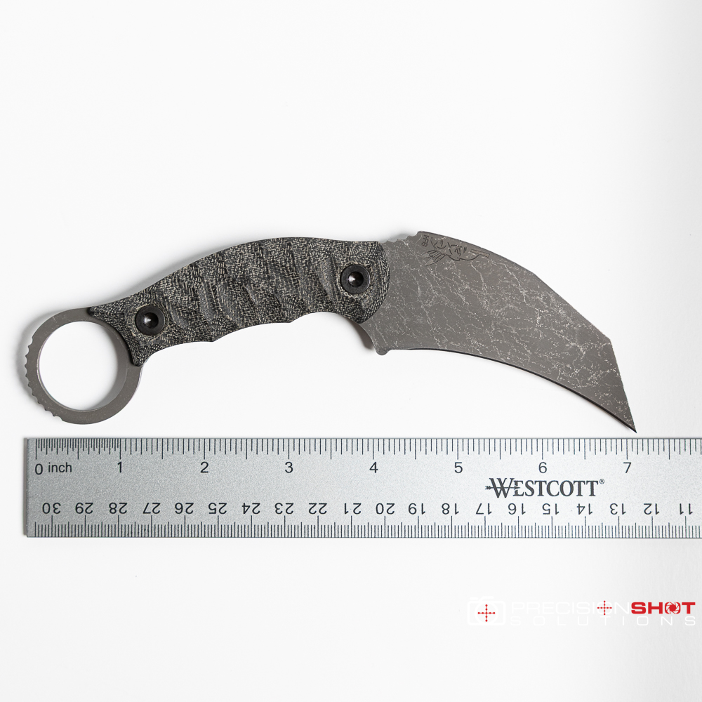 Half Face Blades Karambito, Black canvas micarta/Allen bolts - Image 10