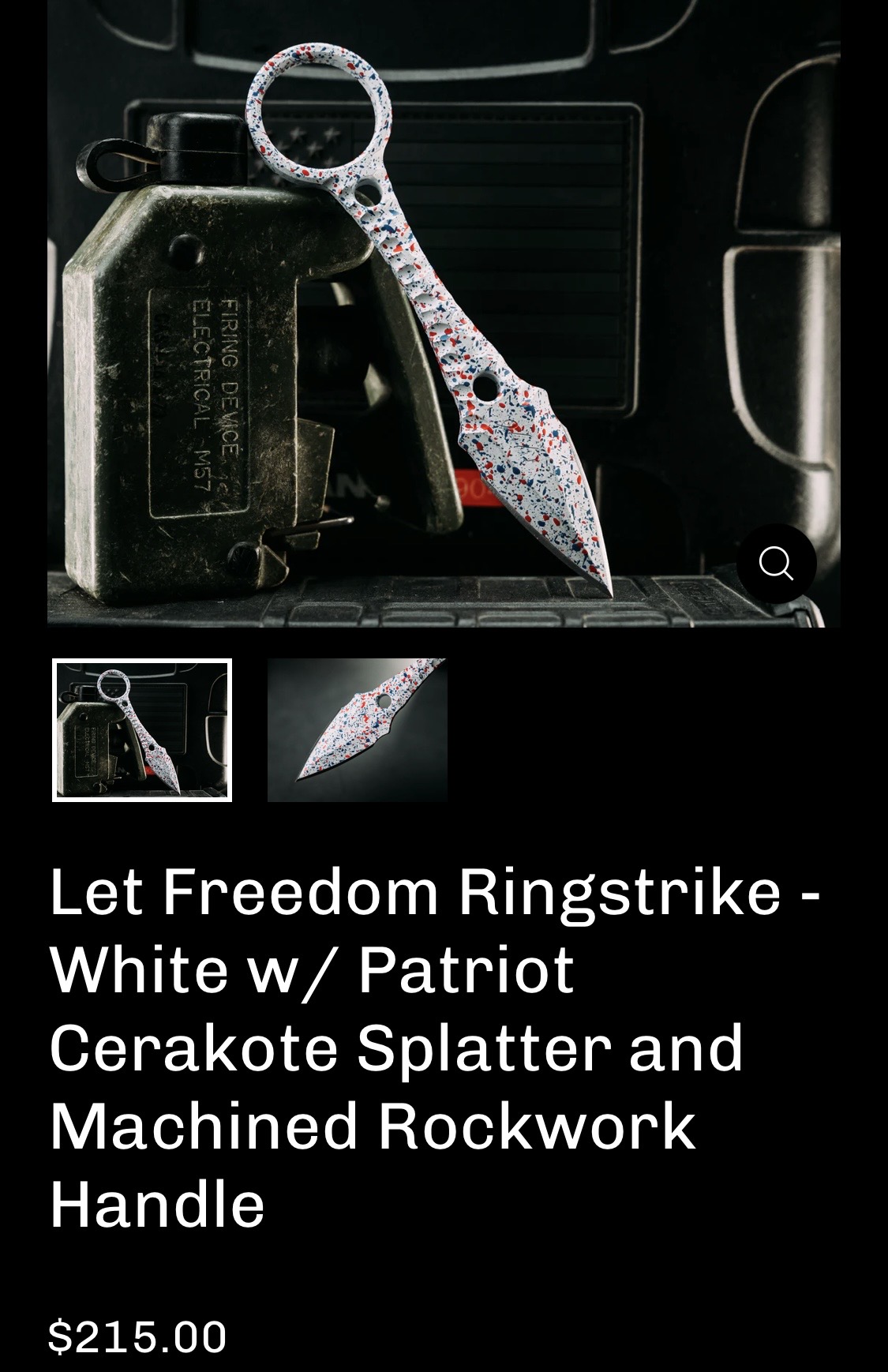 Half Face Blades Let Freedom Ringstrike, White w/ Patriot Splatter - Image 9
