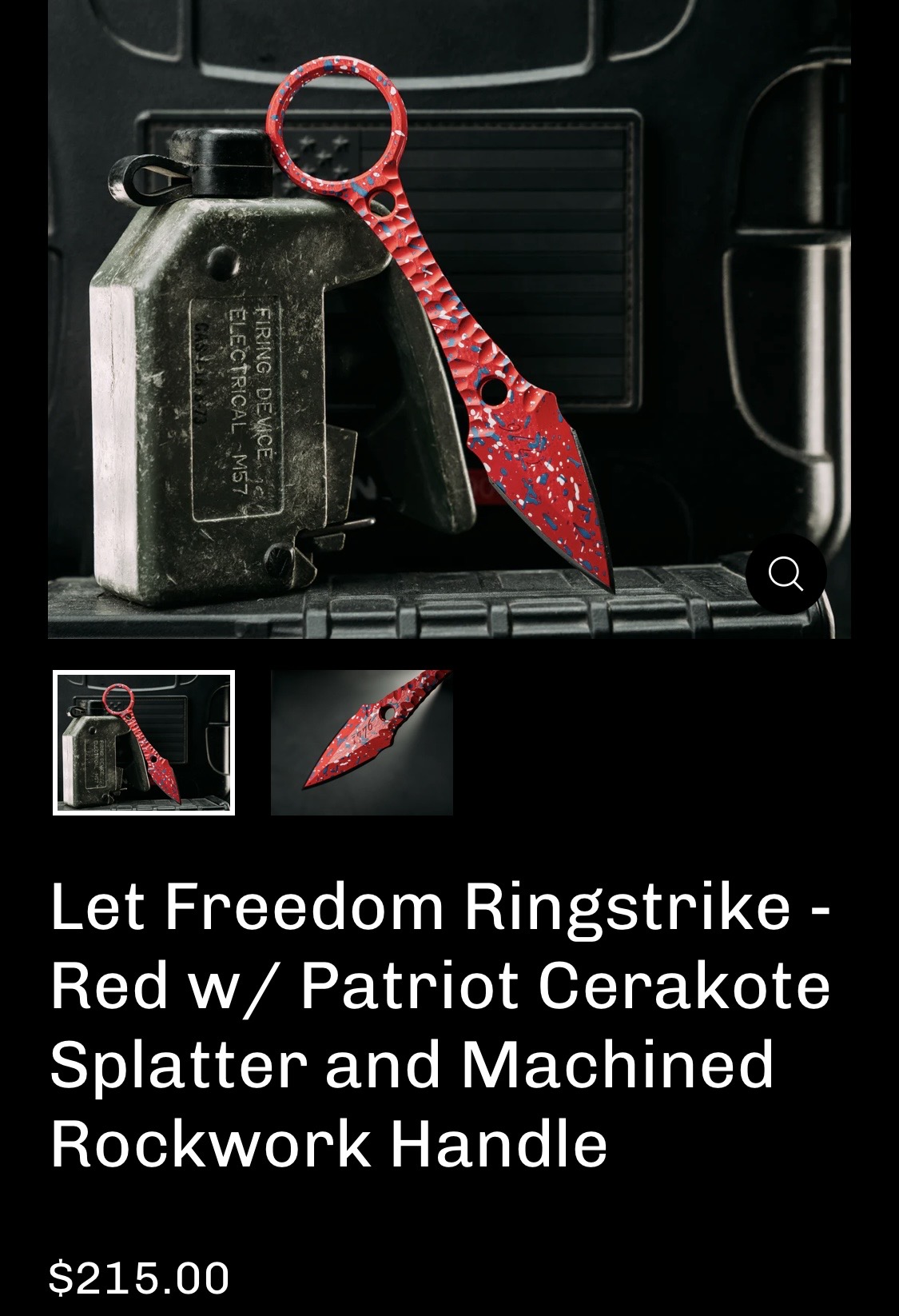 Half Face Blades Let Freedom Ringstrike, Red w/Patriot Splatter Cerakote - Image 9