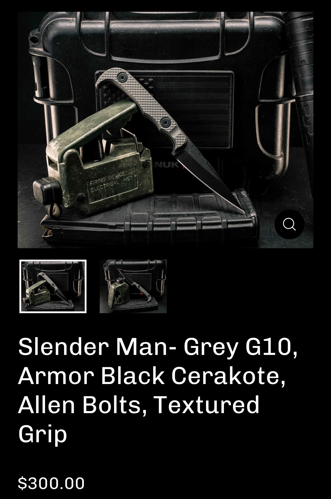 Half Face Blades Slender Man- Grey G10/Black Cerakote - Image 13