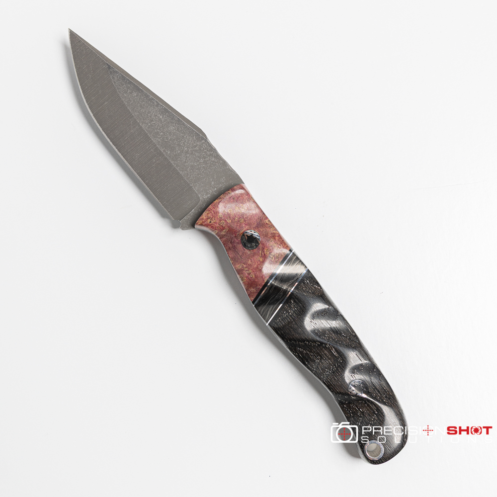 Half Face Blades Crow Cub- Dyed Black Ash/Black G10 and Aluminum Pin Striping, Black Dark Matter Carbon Split/Ancient Bog Oak - Image 6
