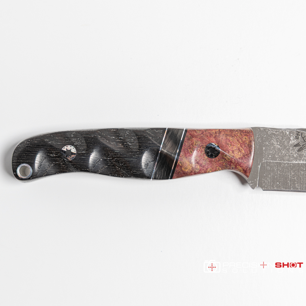Half Face Blades Crow Cub- Dyed Black Ash/Black G10 and Aluminum Pin Striping, Black Dark Matter Carbon Split/Ancient Bog Oak - Image 7