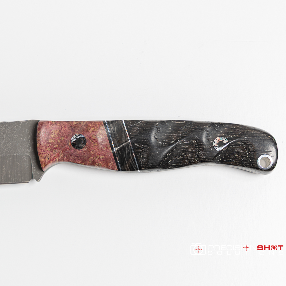 Half Face Blades Crow Cub- Dyed Black Ash/Black G10 and Aluminum Pin Striping, Black Dark Matter Carbon Split/Ancient Bog Oak - Image 10