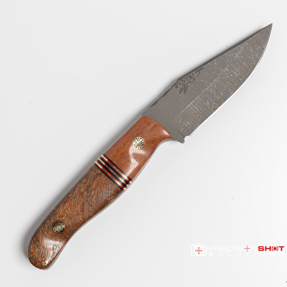 Half Face Blades Crow Cub- Vintage Westinghouse Micarta/Black G10, Cherry G10, Brass, Copper Split/Teak - Image 5