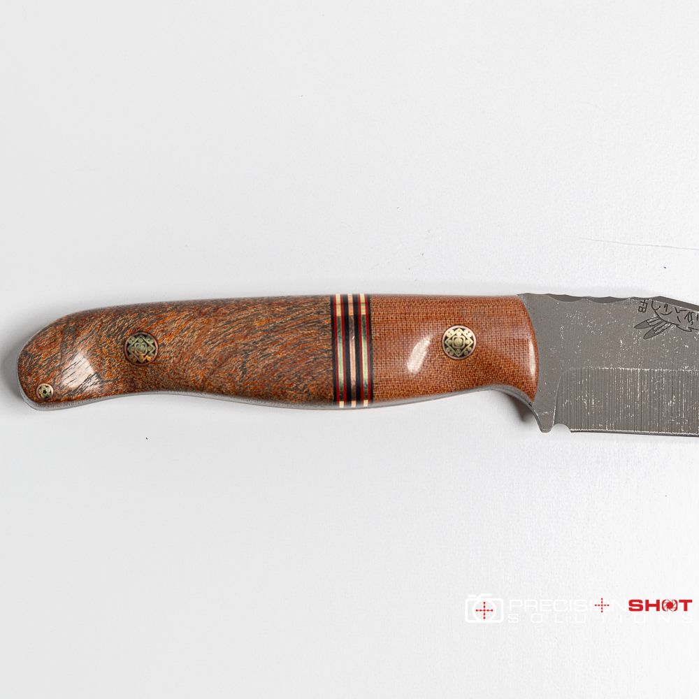 Half Face Blades Crow Cub- Vintage Westinghouse Micarta/Black G10, Cherry G10, Brass, Copper Split/Teak - Image 7