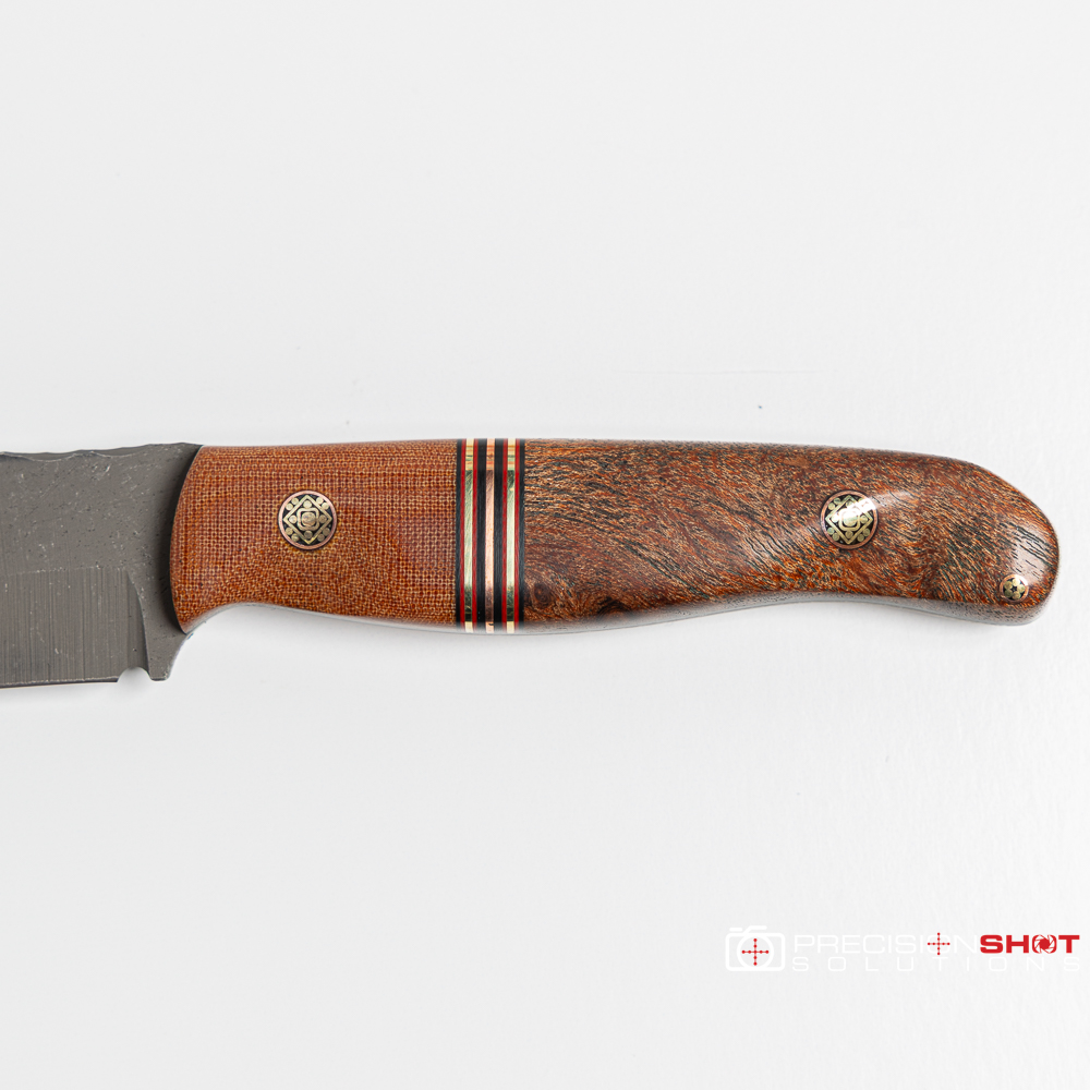 Half Face Blades Crow Cub- Vintage Westinghouse Micarta/Black G10, Cherry G10, Brass, Copper Split/Teak - Image 11