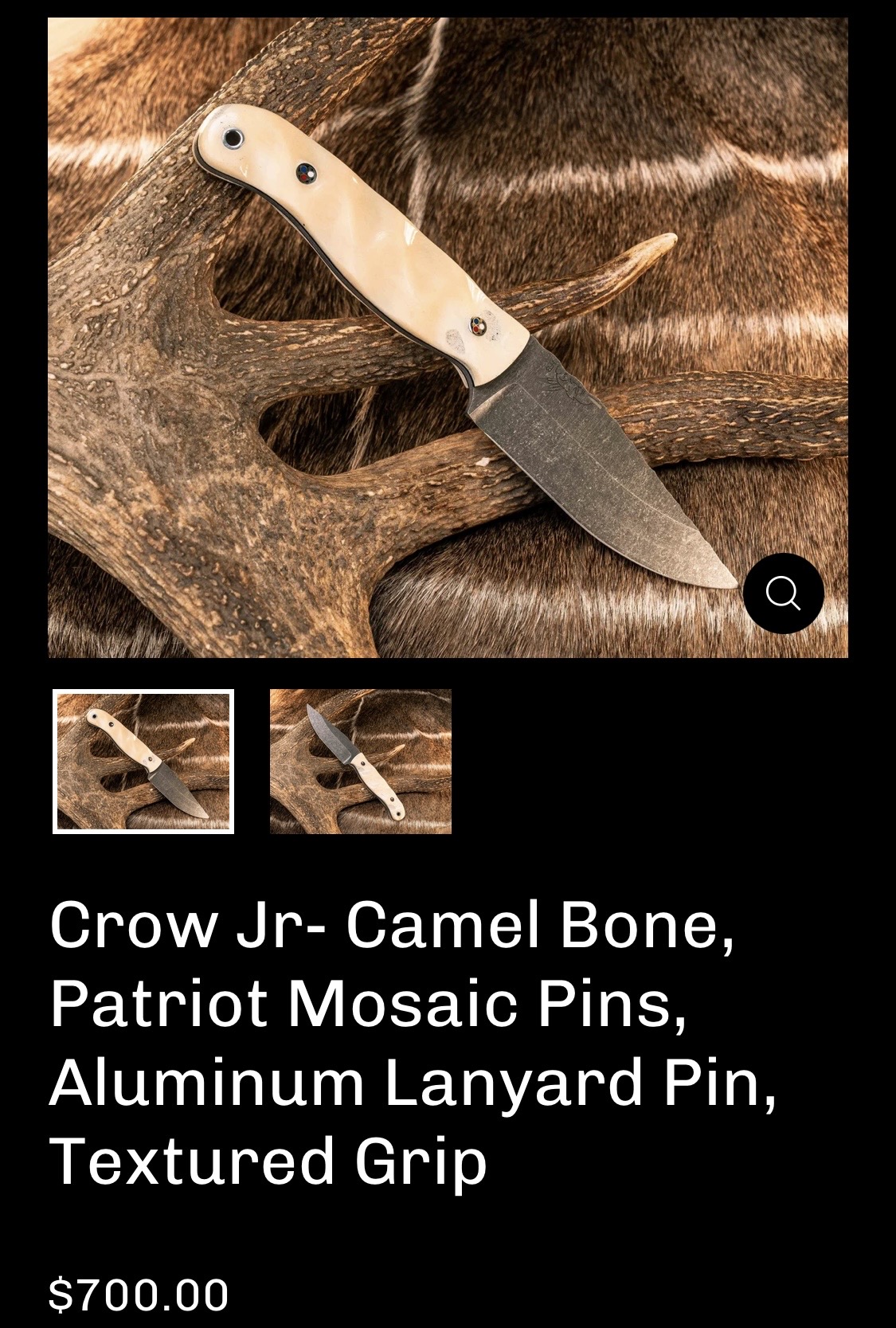 Half Face Blades Crow Jr- Camel bone, patriot pins - Image 12