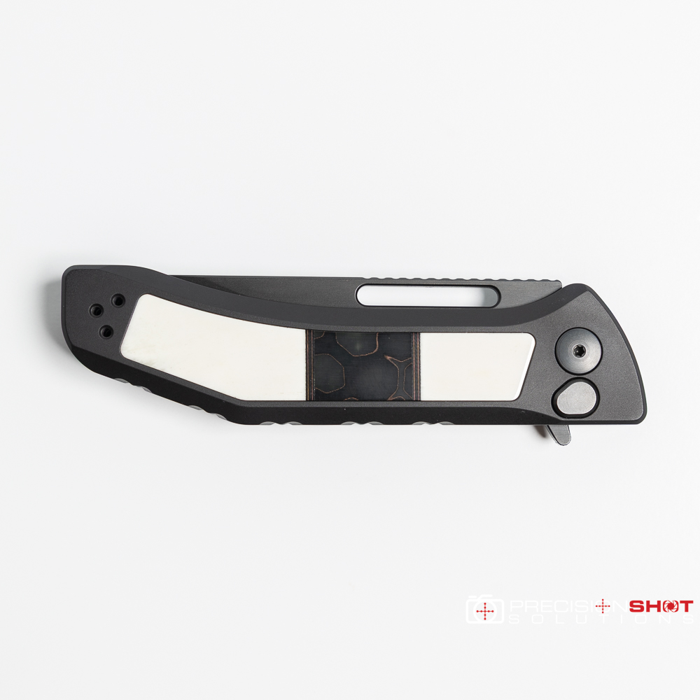 Half Face Blades Kwaiken Folder- Camel Bone with Rafir Nobil Wasp Uranium Glow split - Image 4