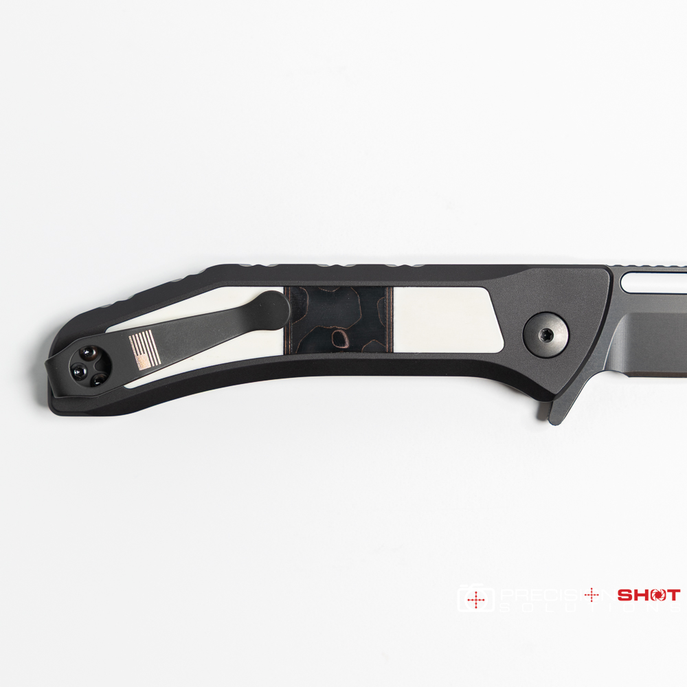 Half Face Blades Kwaiken Folder- Camel Bone with Rafir Nobil Wasp Uranium Glow split - Image 8