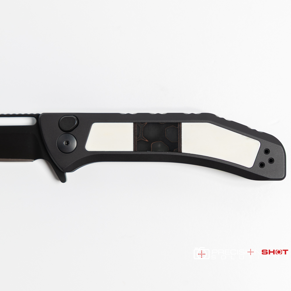 Half Face Blades Kwaiken Folder- Camel Bone with Rafir Nobil Wasp Uranium Glow split - Image 10