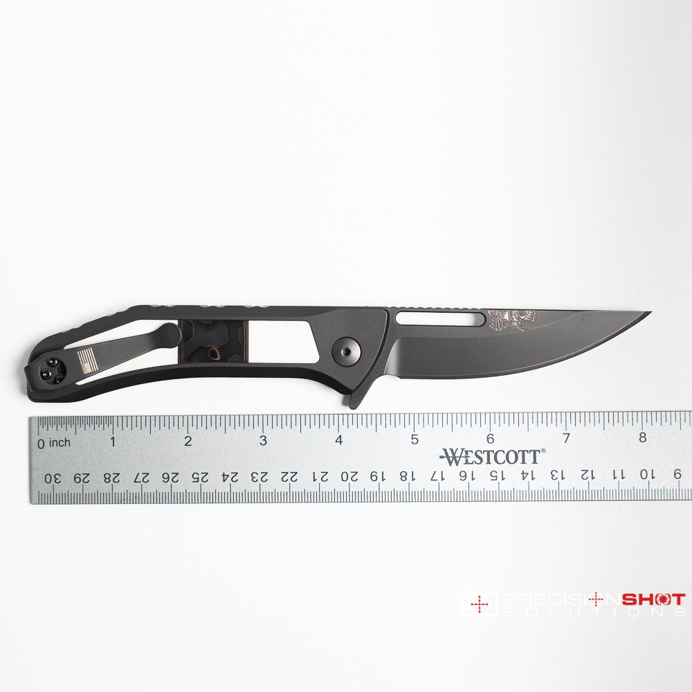 Half Face Blades Kwaiken Folder- Camel Bone with Rafir Nobil Wasp Uranium Glow split - Image 13