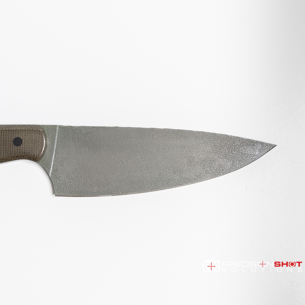 Half Face Blades Chef Jr- OD Green Canvas Micarta/Navy Seal AOR2 Micarta/Desert Ironwood - Image 7