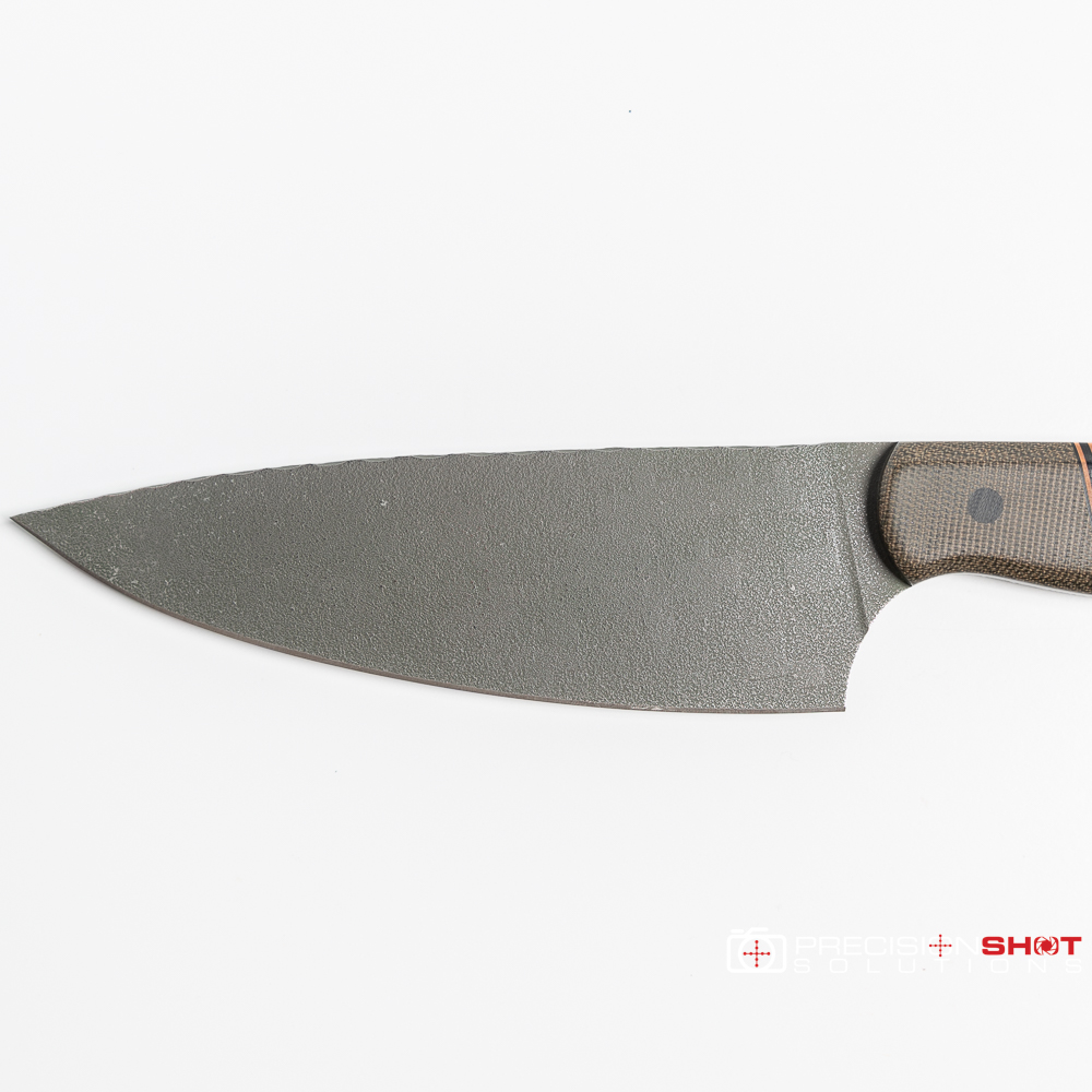 Half Face Blades Chef Jr- OD Green Canvas Micarta/Navy Seal AOR2 Micarta/Desert Ironwood - Image 9